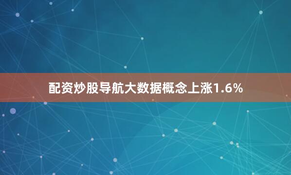 配资炒股导航大数据概念上涨1.6%